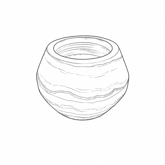 Candlestick Oval Alabaster